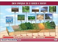 Таблица демонстрационная "Смена природных зон от полюсов к экватору" (винил 70*100) - fgospostavki.ru - Санкт-Петербург