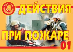 Комплект плакатов "Действия при пожаре" - fgospostavki.ru - Санкт-Петербург
