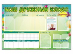 Стенд-уголок магнитно-маркерный "Наш дружный класс" - fgospostavki.ru - Санкт-Петербург