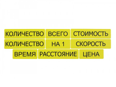 Набор магнитных карточек "Опорные слова к задачам" (желтый) - fgospostavki.ru - Санкт-Петербург