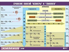 Таблица демонстрационная "Сравнение понятий изомер и гомолог" (винил 100x140) - fgospostavki.ru - Санкт-Петербург