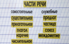 Набор магнитных карточек "Части речи" (фон жёлтый) - fgospostavki.ru - Санкт-Петербург
