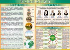 Таблица "Экология. Определения и история" (100х140 сантиметров, винил) - fgospostavki.ru - Санкт-Петербург