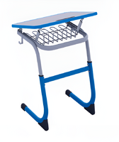 Парта одноместная регулируемая по высоте (наклонная столешница) с антивандальной кромкой - fgospostavki.ru - Санкт-Петербург