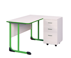 Стол учителя с тумбой с антивандальной кромкой - fgospostavki.ru - Санкт-Петербург