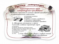 Стенд резной "Характеристика героя литературного произведения" - fgospostavki.ru - Санкт-Петербург