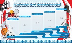 Стенд "Сдаем на норматив" Вариант 1 - fgospostavki.ru - Санкт-Петербург