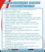 Стенд "Техника безопасности на уроках физкультуры" - fgospostavki.ru - Санкт-Петербург