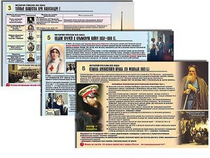 Комплект таблиц по истории "История России XIX в." раздаточные (цветные, ламинированные, А4, 10 штук) - fgospostavki.ru - Санкт-Петербург