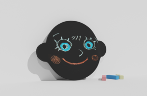 Фигурная грифельная меловая доска на тему эмоций - fgospostavki.ru - Санкт-Петербург