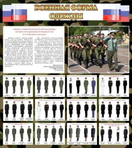 Стенд "Военная форма одежды (флаг РФ)" - fgospostavki.ru - Санкт-Петербург