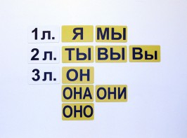 Набор магнитных карточек "Личные местоимения" (фон жёлтый) - fgospostavki.ru - Санкт-Петербург