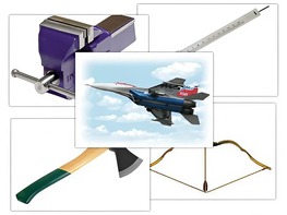 Набор предметных картинок "Оружие, военная техника. Инструменты" (48 штук, А4, с магнитами) - fgospostavki.ru - Санкт-Петербург