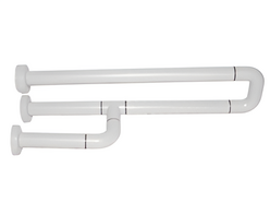 Поручень неоткидной трёхопорный с антибактериальным покрытием (белый) - fgospostavki.ru - Санкт-Петербург