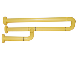 Поручень неоткидной трёхопорный с антибактериальным покрытием (желтый) - fgospostavki.ru - Санкт-Петербург