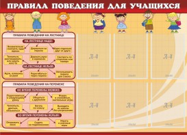 Стенд "Правила поведения для учащихся" - fgospostavki.ru - Санкт-Петербург
