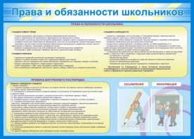 Стенд "Права и обязанности школьников" - fgospostavki.ru - Санкт-Петербург