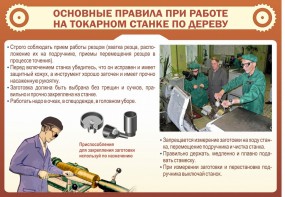 Стенд "Основные правила при работе на токарном станке по дереву" - fgospostavki.ru - Санкт-Петербург