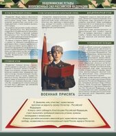 Стенд "Уставы. Закон военной службы. Военная присяга" - fgospostavki.ru - Санкт-Петербург