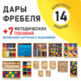 Игровой набор Дары Фребеля 14 модулей с методическими пособиями 7 книг - fgospostavki.ru - Санкт-Петербург
